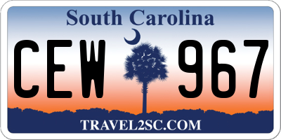 SC license plate CEW967