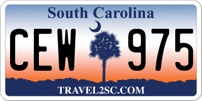 SC license plate CEW975