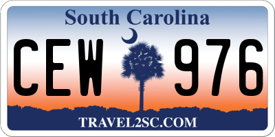 SC license plate CEW976