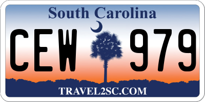 SC license plate CEW979