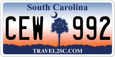 SC license plate CEW992