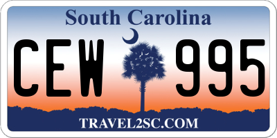 SC license plate CEW995