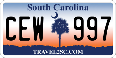 SC license plate CEW997