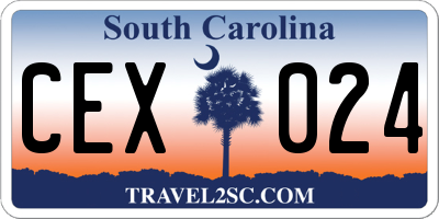 SC license plate CEX024