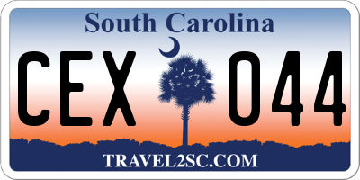 SC license plate CEX044
