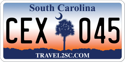 SC license plate CEX045