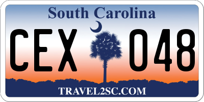 SC license plate CEX048