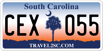 SC license plate CEX055