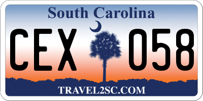 SC license plate CEX058