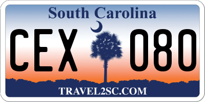 SC license plate CEX080