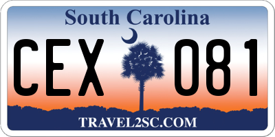 SC license plate CEX081