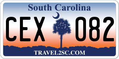 SC license plate CEX082