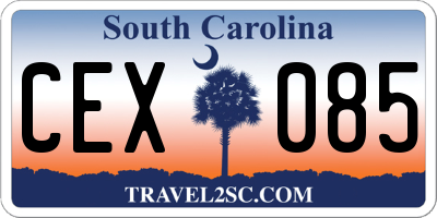 SC license plate CEX085