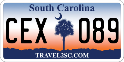 SC license plate CEX089