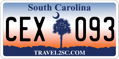 SC license plate CEX093