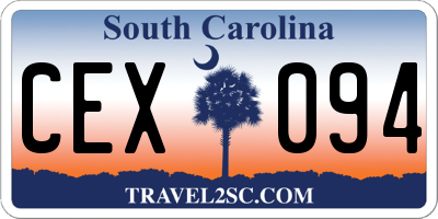 SC license plate CEX094