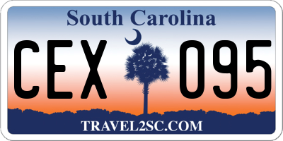 SC license plate CEX095