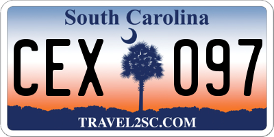 SC license plate CEX097