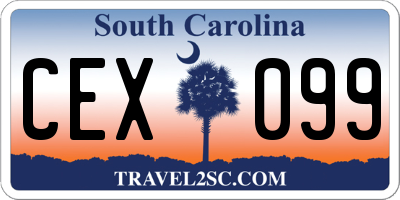 SC license plate CEX099