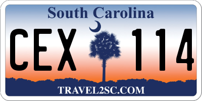 SC license plate CEX114