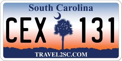 SC license plate CEX131