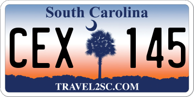SC license plate CEX145