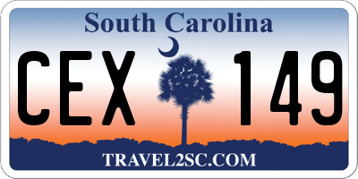 SC license plate CEX149