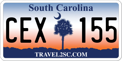 SC license plate CEX155