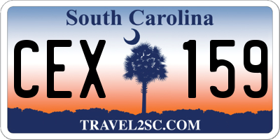 SC license plate CEX159