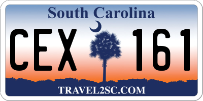 SC license plate CEX161