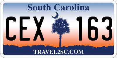 SC license plate CEX163