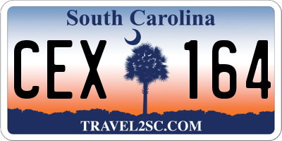 SC license plate CEX164
