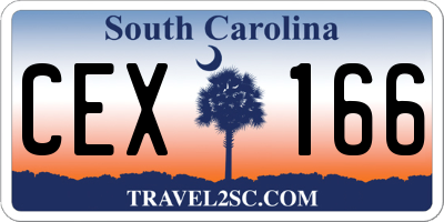 SC license plate CEX166