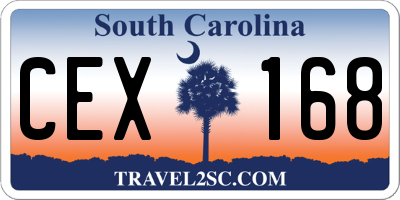SC license plate CEX168