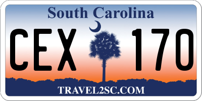 SC license plate CEX170
