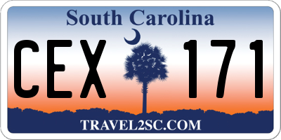SC license plate CEX171