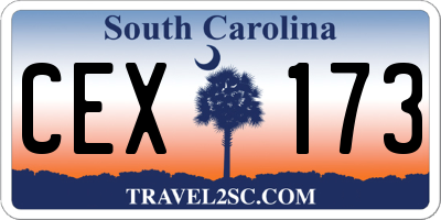 SC license plate CEX173