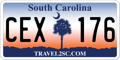 SC license plate CEX176