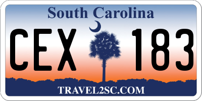 SC license plate CEX183