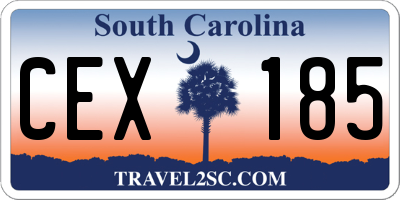 SC license plate CEX185