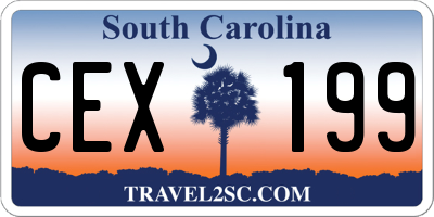 SC license plate CEX199