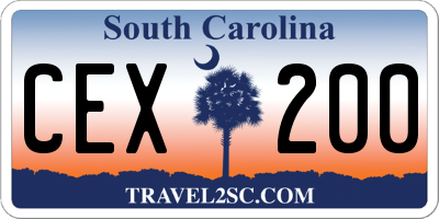 SC license plate CEX200