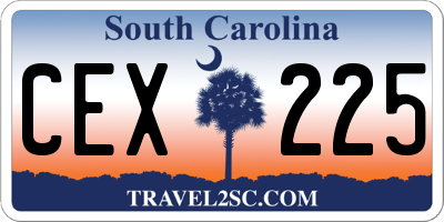 SC license plate CEX225