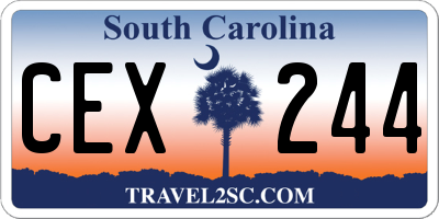 SC license plate CEX244