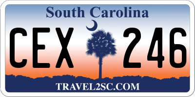 SC license plate CEX246