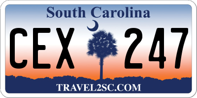 SC license plate CEX247