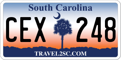 SC license plate CEX248