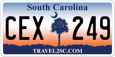 SC license plate CEX249