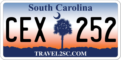 SC license plate CEX252