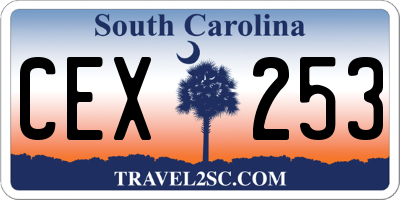 SC license plate CEX253